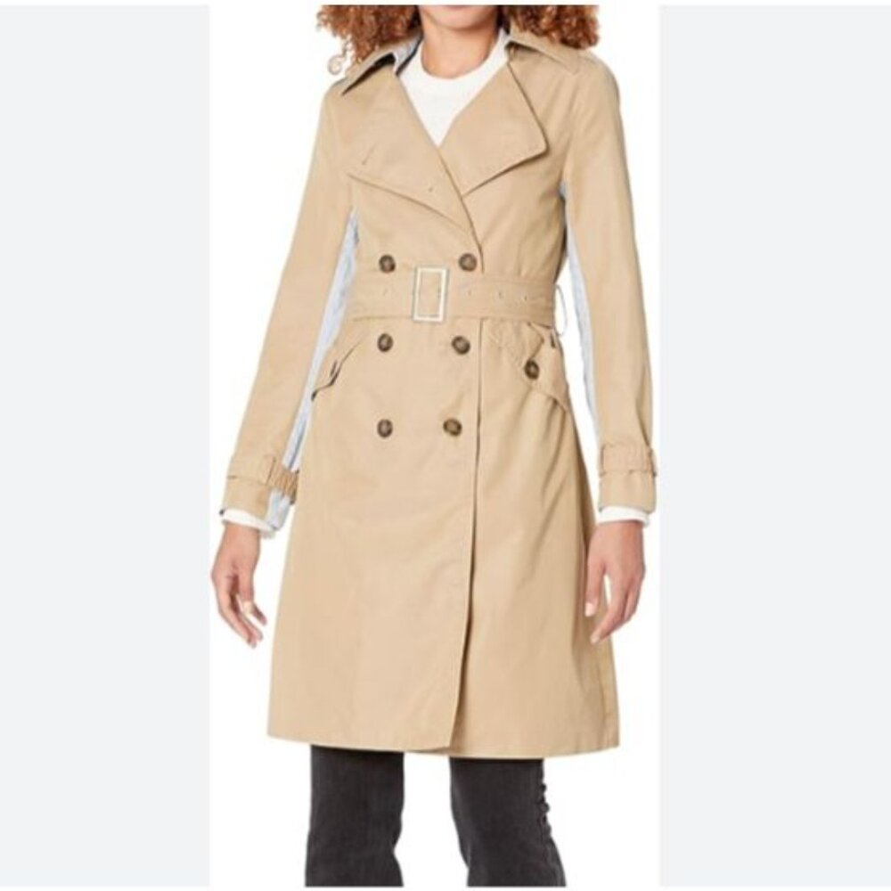 Thakoon Collective Carmel Striped Trench Coat Size 4